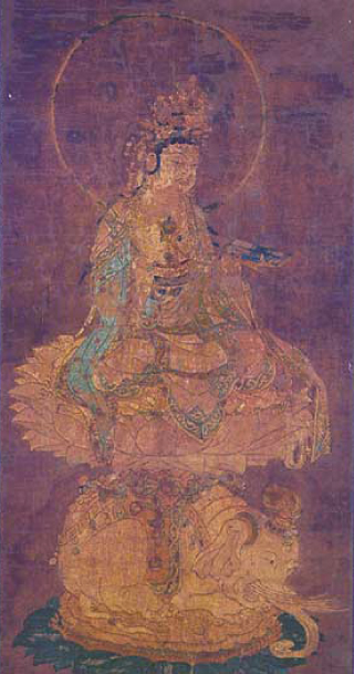 刺繍普賢菩薩像