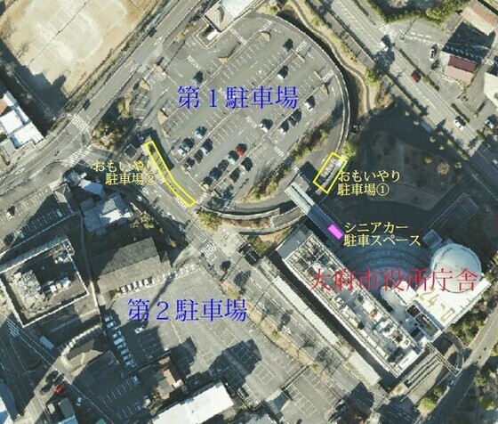 大府市役所駐車場配置図