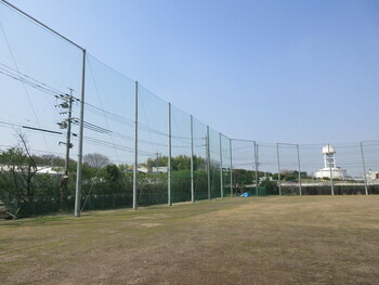 増設された防球ネット