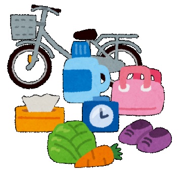 イラスト:自転車・野菜・日用品など
