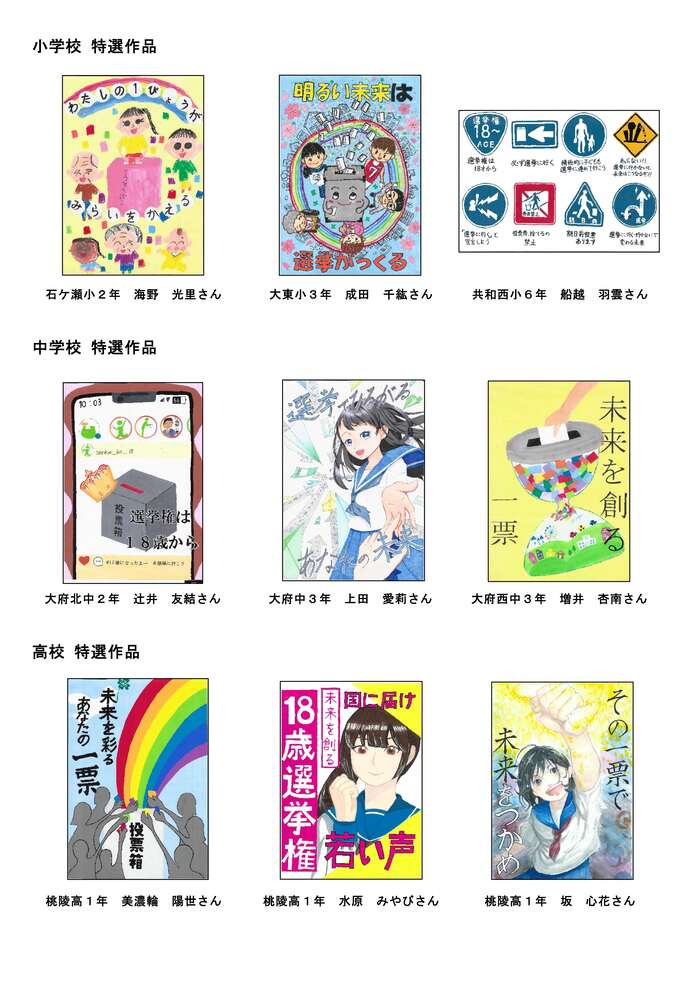 令和6年度明るい選挙啓発ポスター特選作品(小学校・中学校)