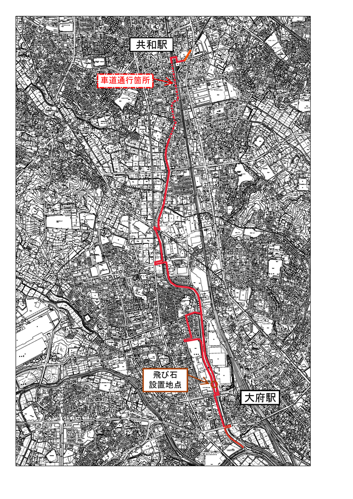 鞍流瀬川緑道整備範囲