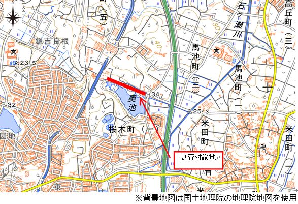 調査対象地の位置図
