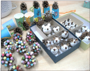 プレゼントした松ぼっくり