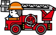 イラスト:はしご車