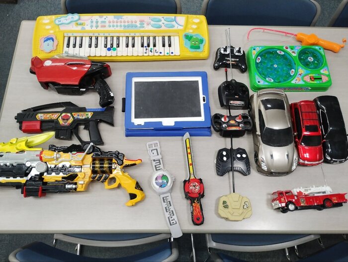 実際に回収されたおもちゃの写真