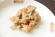 ゴボウとタマネギのかき揚げ