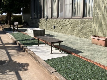 吉田公民館でのガラス砂活用の写真