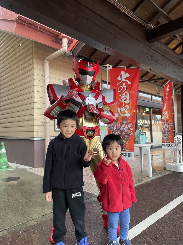 ファイアーXと記念撮影