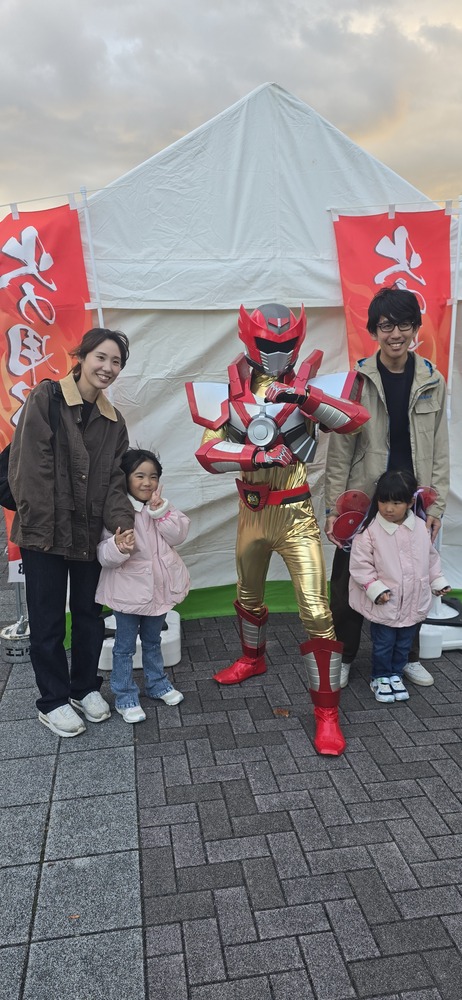 ファイアーXと記念撮影