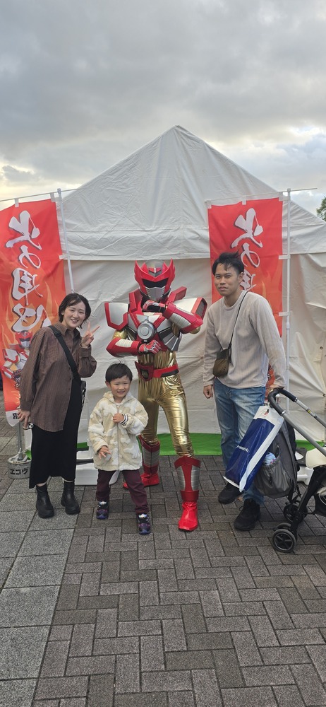 ファイアーXと記念撮影