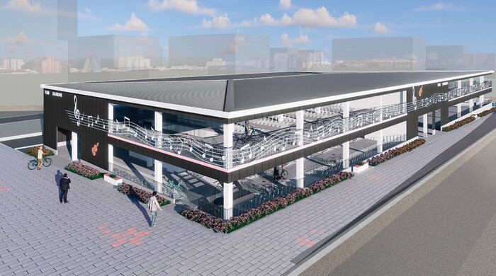 自転車駐車場の完成予定図