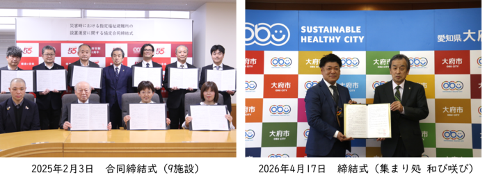 協定締結式の様子