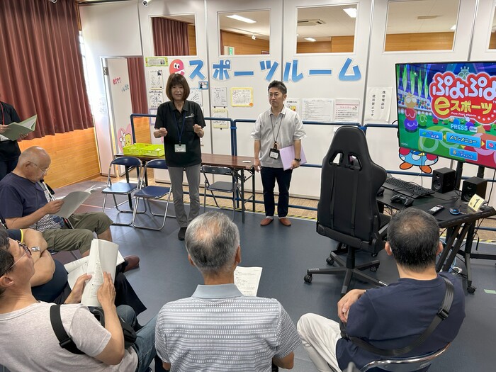 受講前の説明のようす