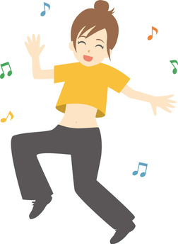 楽しくダンスをする女性