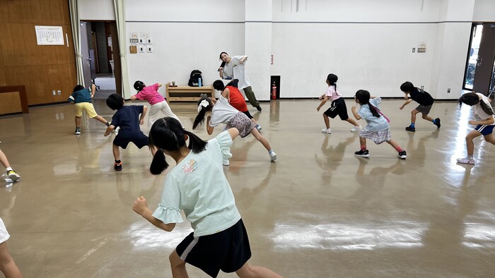 ヒップホップ教室のようす