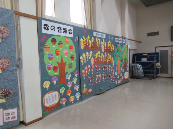 保育園の作品展示の画像