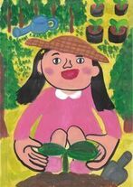 「大切なみどり、大きくそだってね」