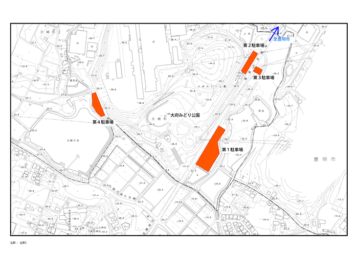 大府みどり公園駐車場の位置