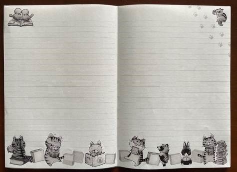「おおぶ⽂化交流の杜図書館 押し活スタンプラリー」 オリジナルグッズ(A5 サイズノート)中身