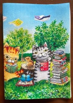 「おおぶ⽂化交流の杜図書館 押し活スタンプラリー」 オリジナルグッズ(A5 サイズノート)表紙