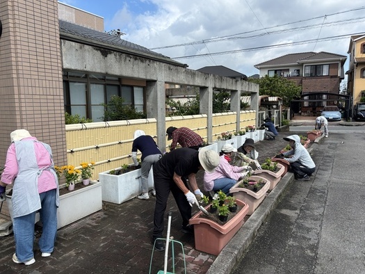 花植え