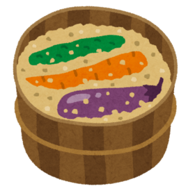 ぬか床のイラストです。